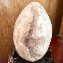 天然石 パワーストーン 水晶 クラスター 卵 原石（台座つき）