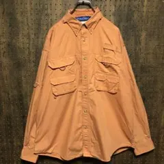 MARKS&Spencer ワークシャツ オレンジ　XL YE18