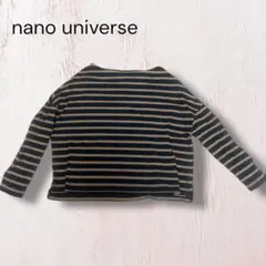 nano universe ストライプ 長袖Tシャツ Fサイズ