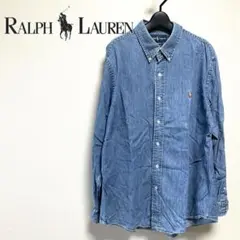 ラルフローレン デニム シャツ 長袖 ポニー刺繍 カスタムフィット