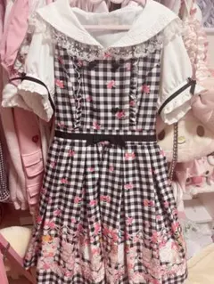 リズリサ LIZLISA Creamy Berry柄ワンピース ブラック M - メルカリ