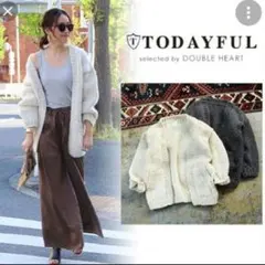 トゥデイフル　ハンドニットカーディガン