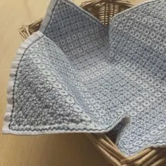 NO.2514 ハンドメイド　刺し子ふきん　変わり十字花刺し　完成品