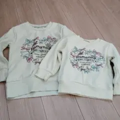 裏起毛　リボンデザイン トレーナー 2サイズセット