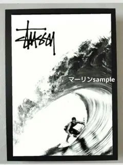 STUSSY ポスターフレーム付き壁掛け モノクロ　パロディアート