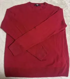 UNIQLO カシミヤクルーネックセーター 赤 Mサイズ
