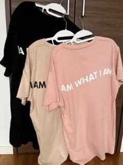 與真司郎 IAMWHATIAM ロゴ 半袖 Tシャツ♡(pink)【美品】