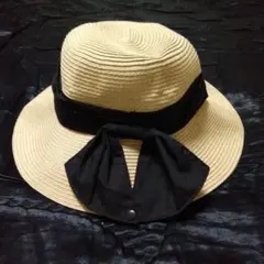 麦わら帽子/ストローハット/ニーズ麦わら帽子レディース/M/54～58