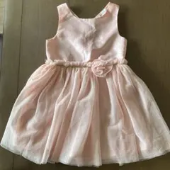 H&M ピンク フラワー装飾 ノースリーブドレス　110cm ハロウィン