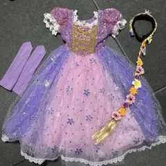 ラプンツェル　ディズニー　コスプレ　ドレス　キッズ　110 コスチューム　子ども