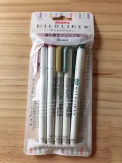 ZEBRA MILDLINER 5色セット 落ち着きマイルド色のサムネイル