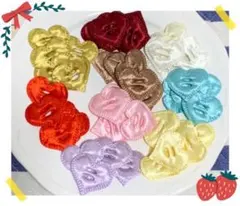 新品　ゆめかわ　ふわふわ　ハート型　リボン　アクセサリー　接続パーツ　まとめ売り