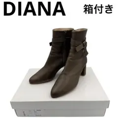 【箱付き】ダイアナ リボン ベージュ サイドジップ ショートブーツ 大人気！！