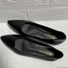 【新品未使用】フラットパンプス ポインテッドトゥ ブラック 約25cm