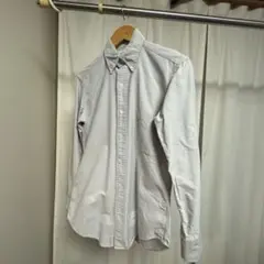 THOM BROWNE グレー ボタンダウン長袖シャツ トムブラウン オックスのサムネイル