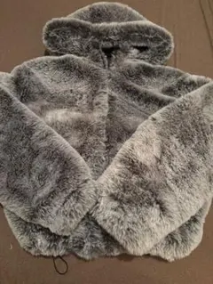 ZARA フード付き ファージャケット