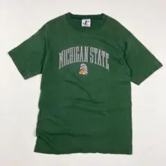 90s アメリカ製　ロゴアスレチック　MICHIGAN STATE 刺繍Tシャツ