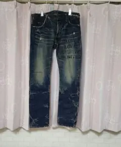 激レア　ヒステリックグラマー　XXX 鋲　スタッズ　ダメージ加工　デニム　パンツのサムネイル