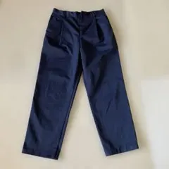 【無印良品】ウエストゴム　イージータックパンツ　シャリ感　ネイビーMサイズ