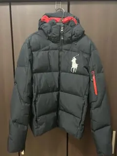 ポロ・ラルフ・ローレン ダウンジャケット ブラック/レッド