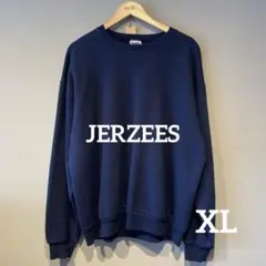 90s~00s JERZEES プレミアムフィット スウェット XL 紺