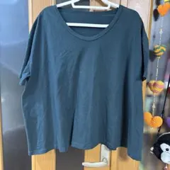 ダークグリーン オーバーサイズ 半袖Tシャツ　カットソー