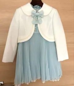 【120】デコラピンキーズ フォーマル ワンピース セットアップ 水色 入学式