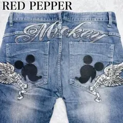 【入手困難✨】レッドペッパー ディズニーコラボ デニム クラッシュ 刺繍 32