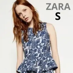 ZARA WOMAN ペイズリー ノースリーブ ザラ　へプラチム　S
