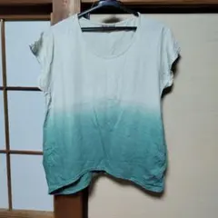 最終値下げMALAIKA グラデーション 半袖Tシャツ グリーン エスニックのサムネイル