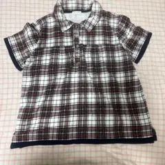 チェック柄 半袖ポロシャツ
