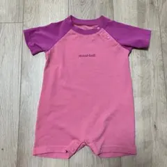 モンベル 半袖 ロンパース ベビー 女の子 70 ピンク　速乾のサムネイル