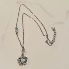星　ネックレス　ブルー