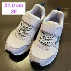 瞬足　キッズ　スニーカー　21.0 cm 3E ハート　パープル