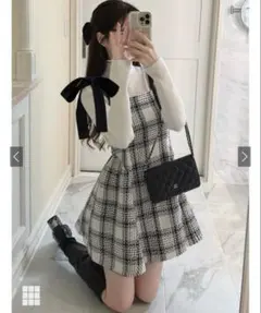 チェック柄キャミワンピース Mサイズ