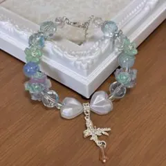 ハンドメイド 多色ビーズ ブレスレット