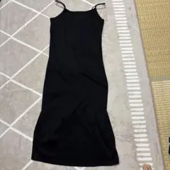 新品未使用☆リブ キャミワンピース ブラック Lサイズ - メルカリ