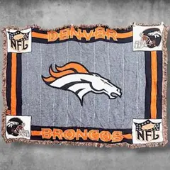 BOGC チーム ラグ マット 古着 USA製 NFL ブロンコス アメフト