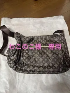 Christian olivier ダークブラウン ナイロンショルダーバッグ