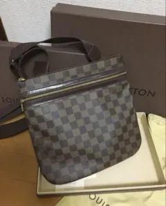 極美品 ルイヴィトン ダミエ エベヌ ポシェット ボスフォール