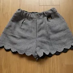 美品　プティマイン　スカラップショートパンツ　120 ブラック　グレー　秋冬
