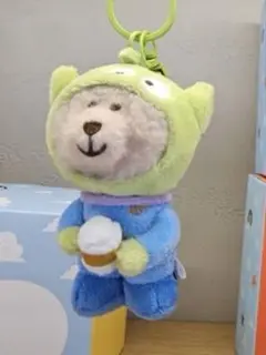 韓国スターバックス限定ベアリスタ キーチェーン リトルグリーンメン