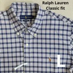 【美品】Ralph Lauren classic fit長袖チェックシャツ Lのサムネイル