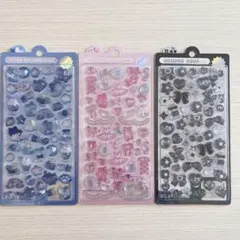 ボンボンドロップシール　バレエ　バレリーナ　黒　リボン　ブルー　ネコ　水色