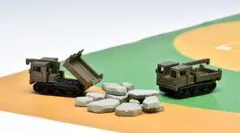 はたらくのりもの百景　資材運搬車×2　他　陸上自衛隊 1/150　クローラー