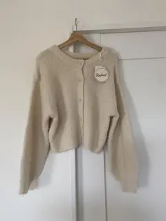 新品　しまむら　rafraf ブークレニットカーディガン