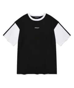 ユニセックス 半袖 Tシャツ ブラック/ホワイト Mサイズ