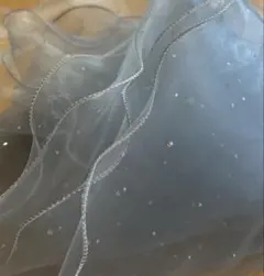 シフォン ロングショール ブルーグレー