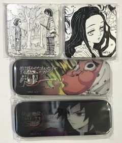 鬼滅の刃 お楽しみくじ景品 台本表紙イラストスクエア缶バッジ 竈門炭治郎 禰豆子