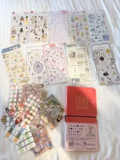 多様なデザインのシールセット10シート＋シールファイル＋おまけのシール42枚